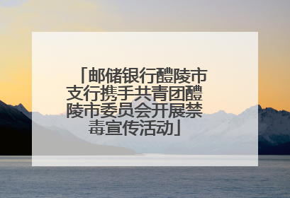邮储银行醴陵市支行携手共青团醴陵市委员会开展禁毒宣传活动