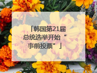 韩国第21届总统选举开始“事前投票”