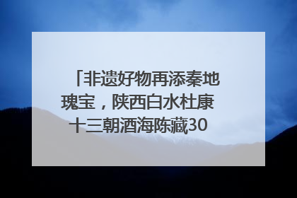 非遗好物再添秦地瑰宝，陕西白水杜康十三朝酒海陈藏30年别具一格