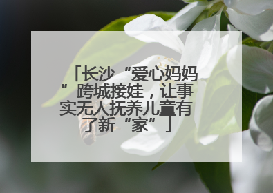 长沙“爱心妈妈”跨城接娃，让事实无人抚养儿童有了新“家”