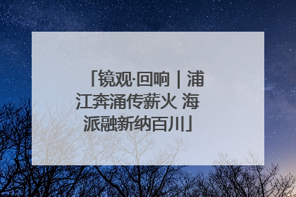 镜观·回响｜浦江奔涌传薪火 海派融新纳百川