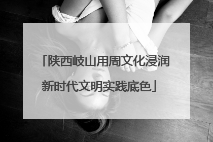陕西岐山用周文化浸润新时代文明实践底色