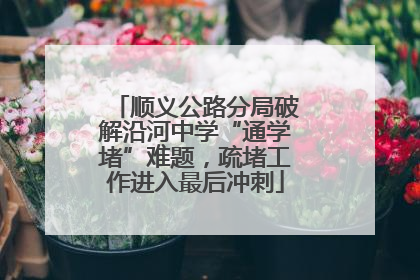 顺义公路分局破解沿河中学“通学堵”难题，疏堵工作进入最后冲刺