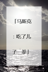 马斯克：吃了儿子一拳