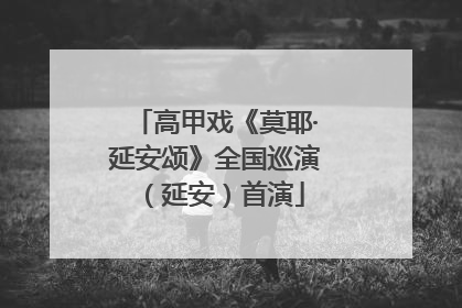 高甲戏《莫耶·延安颂》全国巡演（延安）首演