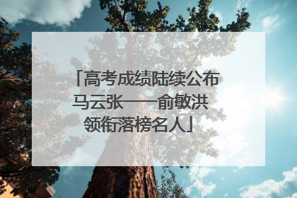 高考成绩陆续公布 马云张一一俞敏洪领衔落榜名人