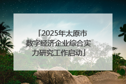 2025年太原市数字经济企业综合实力研究工作启动