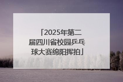 2025年第二届四川省校园乒乓球大赛绵阳挥拍