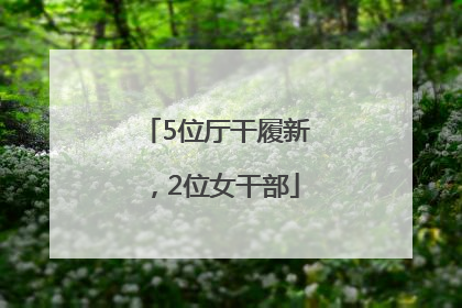 5位厅干履新，2位女干部